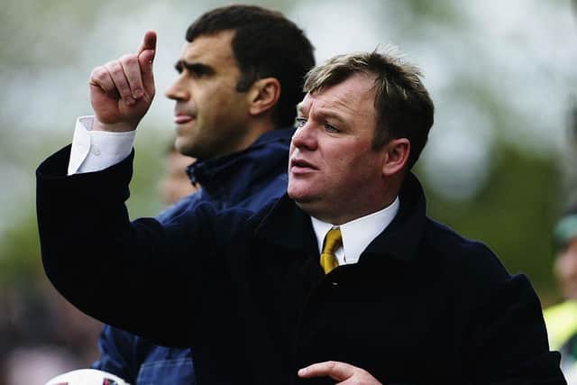 Thompson and Steve Evans at hayes the day Boston won the Conference title.Photo: GettyImages