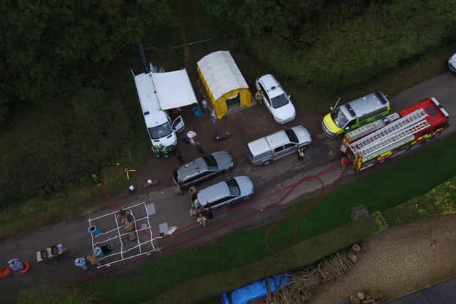This image of the scene was shared by Lincolnshire Police. EMN-201206-191746001