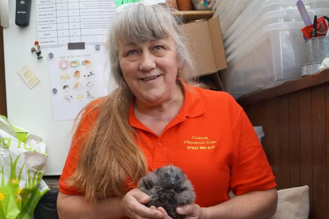 Laurie Fox and Ruby, who arrived at the Caistor centre when she was just three days old EMN-201206-223929001