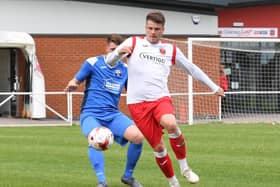 Gary King in action for Skegness Town last season.