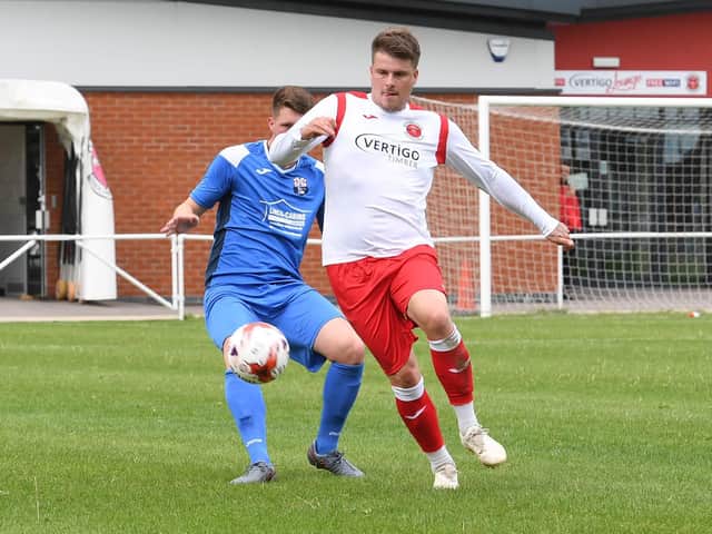 Gary King in action for Skegness Town last season.
