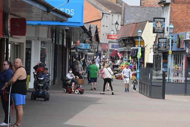 The High Street looks busy with customers on the first day non-essential shops open.