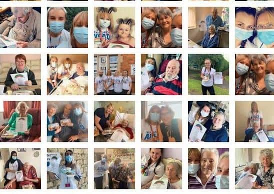 A collage of photos from the afternoon tea treats.