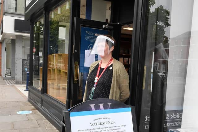 Waterstones bookshop was among those to reopen its doors with very different ways of shopping