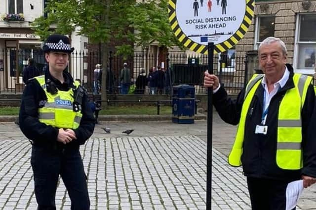 Council ambassadors in Boston town centre