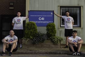 The fundraisers from RAF Coningsby's C4i Squadron.