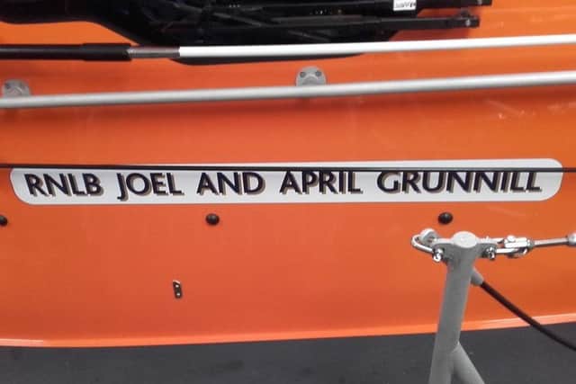 The RNLB Joel and April Grunnill lifeboat.