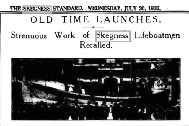 Carolyn Liburd is hoping the original image from this article in the Skegness Standard of 1932 still exists.
