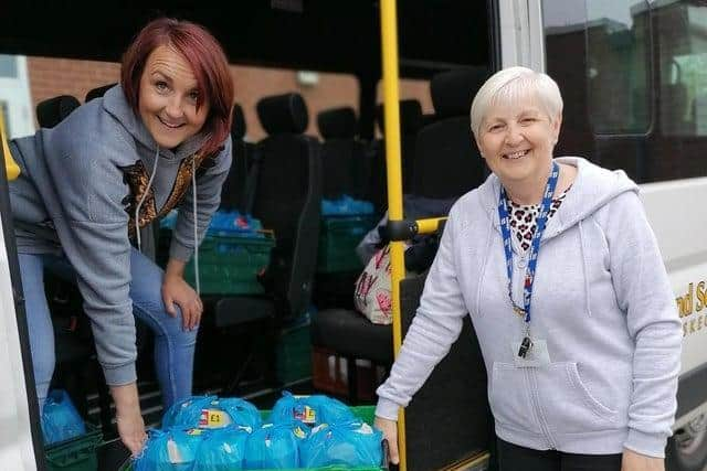 A delivery of meals from the Richmond School.