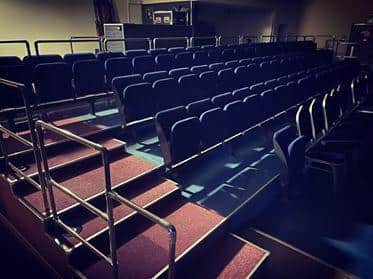 New seating at the Neverland Theatre.