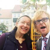 John Byford with Ingrid Lohmann at the Yellowbelly Box.