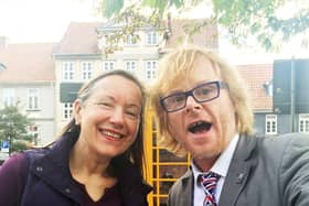 John Byford with Ingrid Lohmann at the Yellowbelly Box.