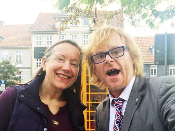 John Byford with Ingrid Lohmann at the Yellowbelly Box.