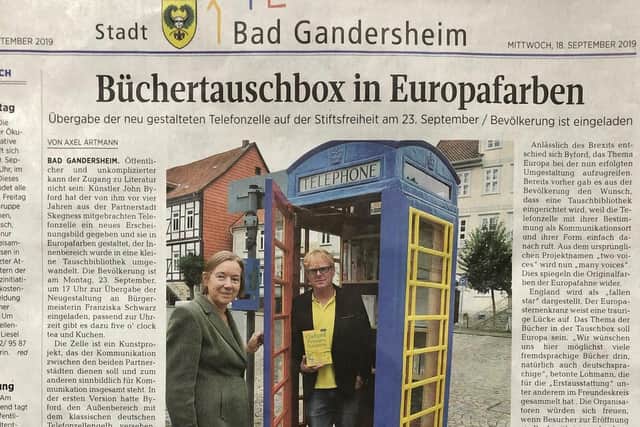 The Box featured in the local paper in Bad Gandersheim.