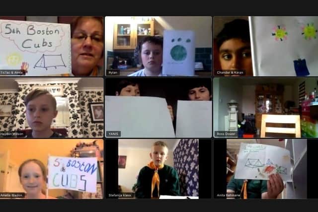 A screenshot from one of the Scouts' virtual sessions.