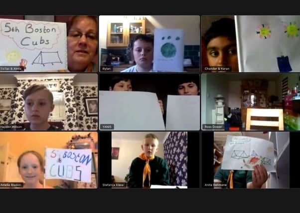 A screenshot from one of the Scouts' virtual sessions.
