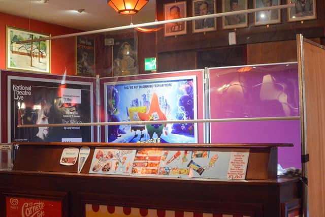 There will be perspex screens at the counters inside the Kinema.