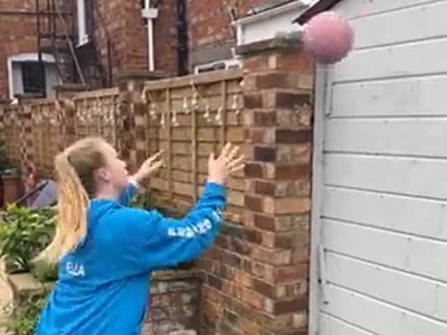 Netball skills in the virtual school games.