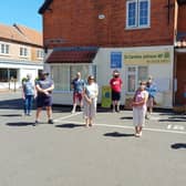 Climate change protestors turn up with their letter at MP Dr Caroline Johnson's office. EMN-200629-171303001