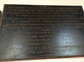 The memorial to Rev John Peckard and his wife in Welbourn Church, erected by his son, Peter Peckard. EMN-200629-154624001