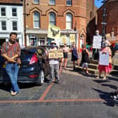 Horncastle and Louth Extinction Rebellion groups took part in a climate emergency protest today (Thursday). EMN-200625-121329001