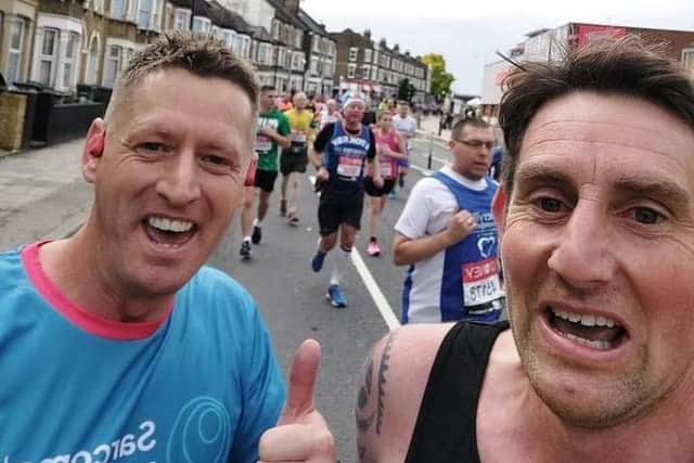 Boston Tri Club athletes at the London Marathon.