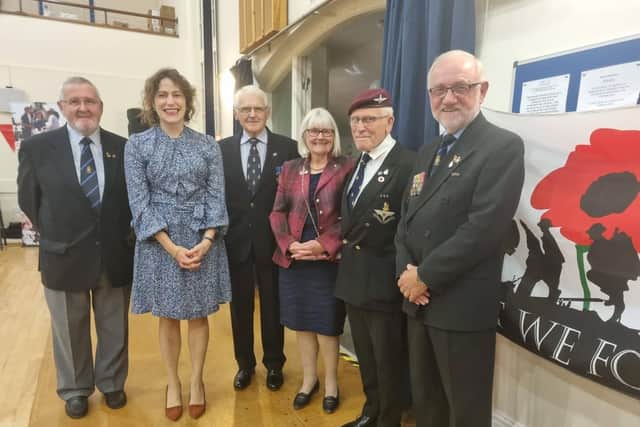 MP Victoria Atkins (second left) was a special guest at the 100th anniversary of the Spilsby and District branch of the Royal British Legion. Also pictured are (from left) Raymond Glynn-Owen (Hon Treasurer) Bill Atkin , ( Vice- Chair), Barbara Chandler (Hon Secretary), Ron Worth (President) and Denis Chandler (Chair).