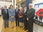 MP Victoria Atkins (second left) was a special guest at the 100th anniversary of the Spilsby and District branch of the Royal British Legion. Also pictured are (from left) Raymond Glynn-Owen (Hon Treasurer) Bill Atkin , ( Vice- Chair), Barbara Chandler (Hon Secretary), Ron Worth (President) and Denis Chandler (Chair).