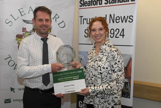 Graham Park was winner of the Sports Individual Award, presented by sponsors Millstream Square. EMN-211015-095412001