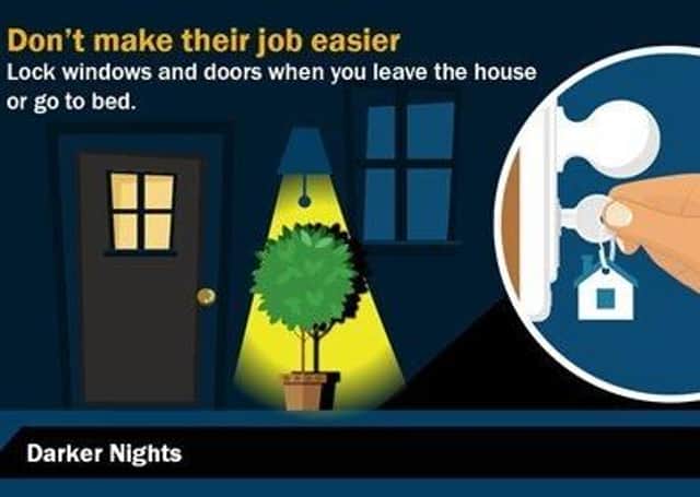 Police are offering advice to householders as nights draw in. EMN-211210-174734001
