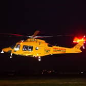 The Air Ambulance currently cannot land or take off from Pilgrim Hospital's helipad during darkness.