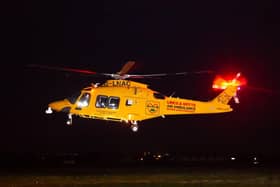 The Air Ambulance currently cannot land or take off from Pilgrim Hospital's helipad during darkness.