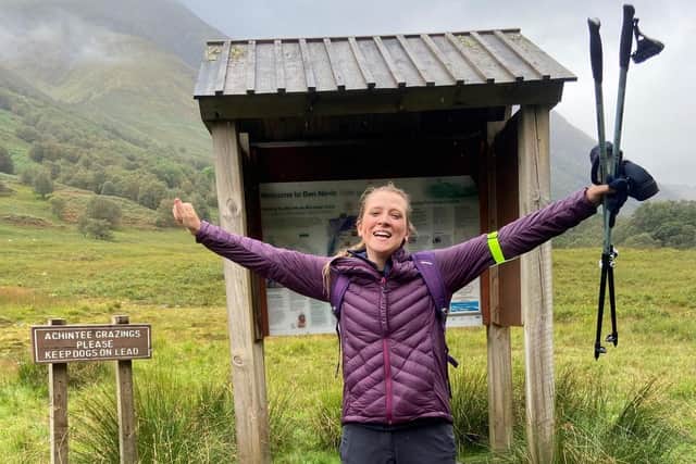 On top of the world - Sian Lovatt has completed the Three Peaks Challenge.