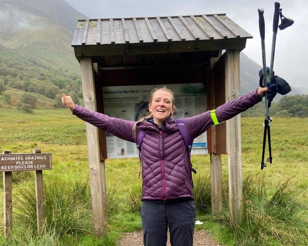 On top of the world - Sian Lovatt has completed the Three Peaks Challenge.