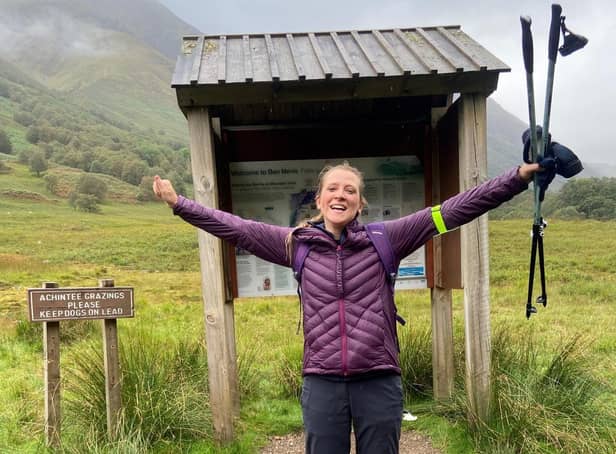 On top of the world - Sian Lovatt has completed the Three Peaks Challenge.