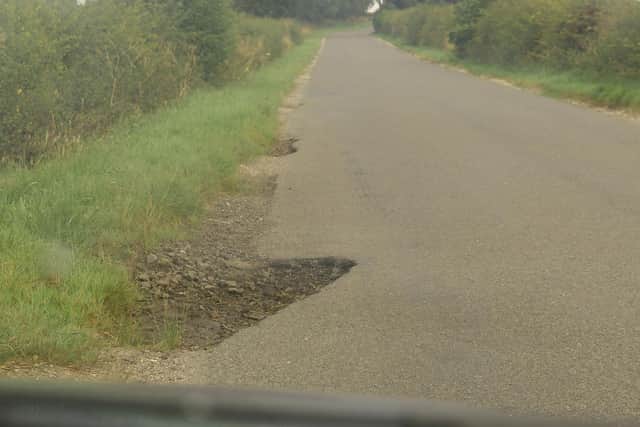 Photo B shows how it was on September 5 - three months. Mick says it is clearly a lot more dangerous, being in the region of 150mm deep.