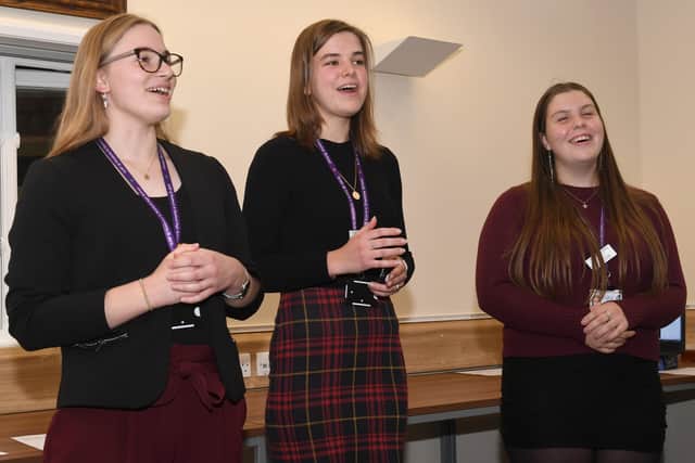 Jinx a cappella vocal group from Kesteven and Sleaford High School round off the entertainment. EMN-211015-095309001