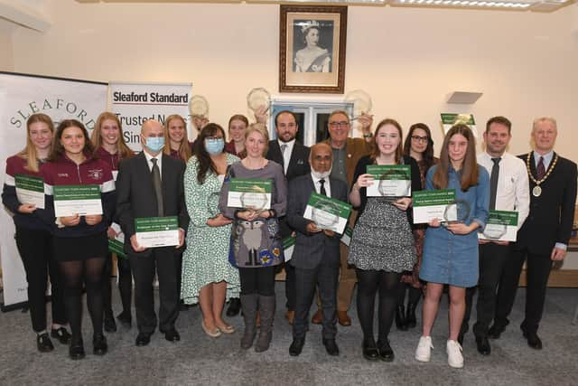 The Sleaford Town Award winners. EMN-211015-095237001