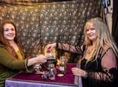 Flange and Prong owner Shelly Mayes and PA Tess Lowe. EMN-211019-110027001