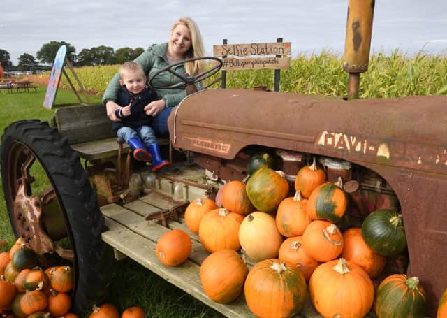 Clare Murphy with Leon Murphy, two, of Boston. EMN-211018-102738001