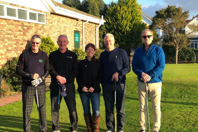 Mike Taylor’s team team just before the start.