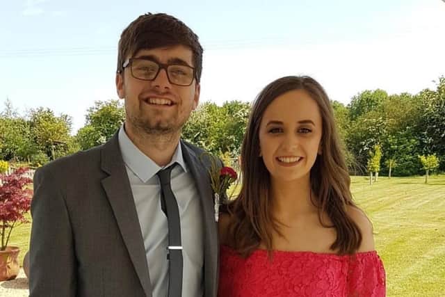 Marcus with his partner, Aine.
