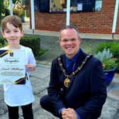 The Mayor of Louth with Jonah Millthorpe.