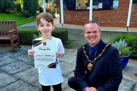 The Mayor of Louth with Jonah Millthorpe.