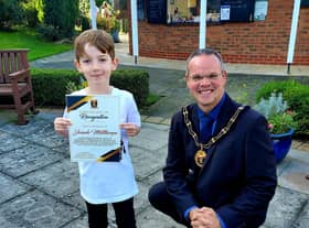The Mayor of Louth with Jonah Millthorpe.