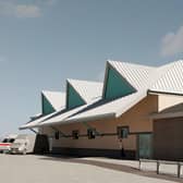 An artist's impression of the new extension incorporating the expanded resuscitation unit at Lincoln County Hospital. EMN-211021-143237001