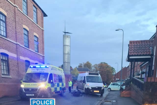 Aftermath of the collision near Louth Bus Station. (Photo: Submitted).