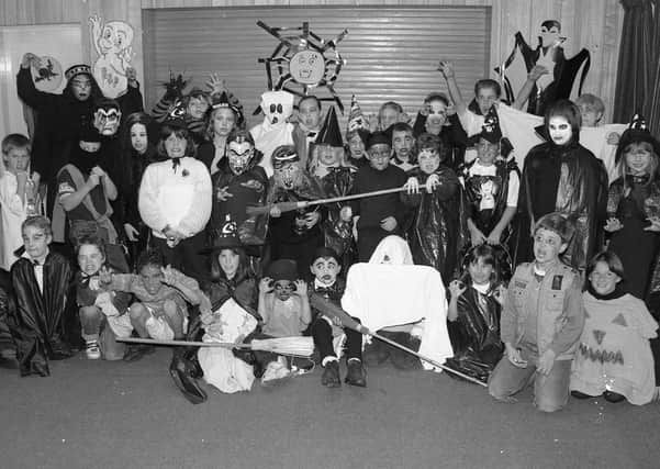 Butterwick Youth Club marking Halloween 25 years ago.