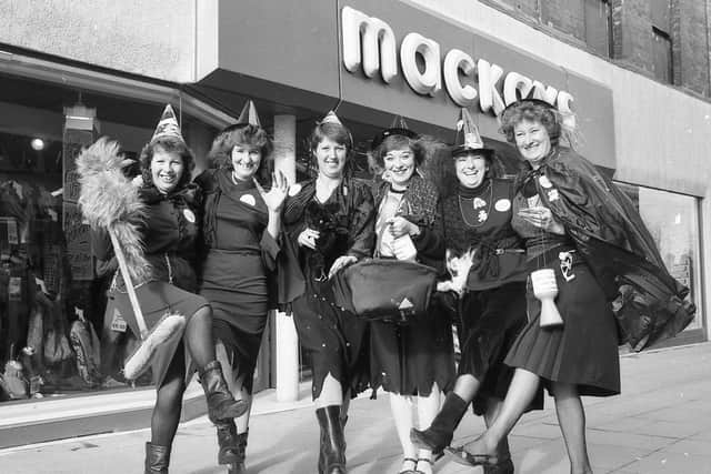 Outside McKay's Strait Bargate store 35 years ago ...