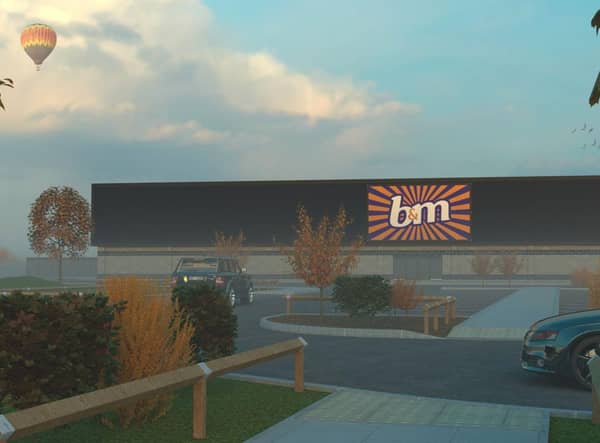 An artist's impression of the proposed B&M store for Mablethorpe.